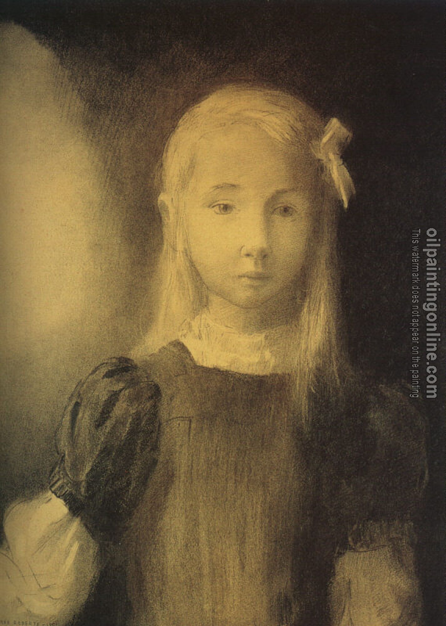 Redon, Odilon - Portrait of Mademoiselle Jeanne Roberte de Domecy